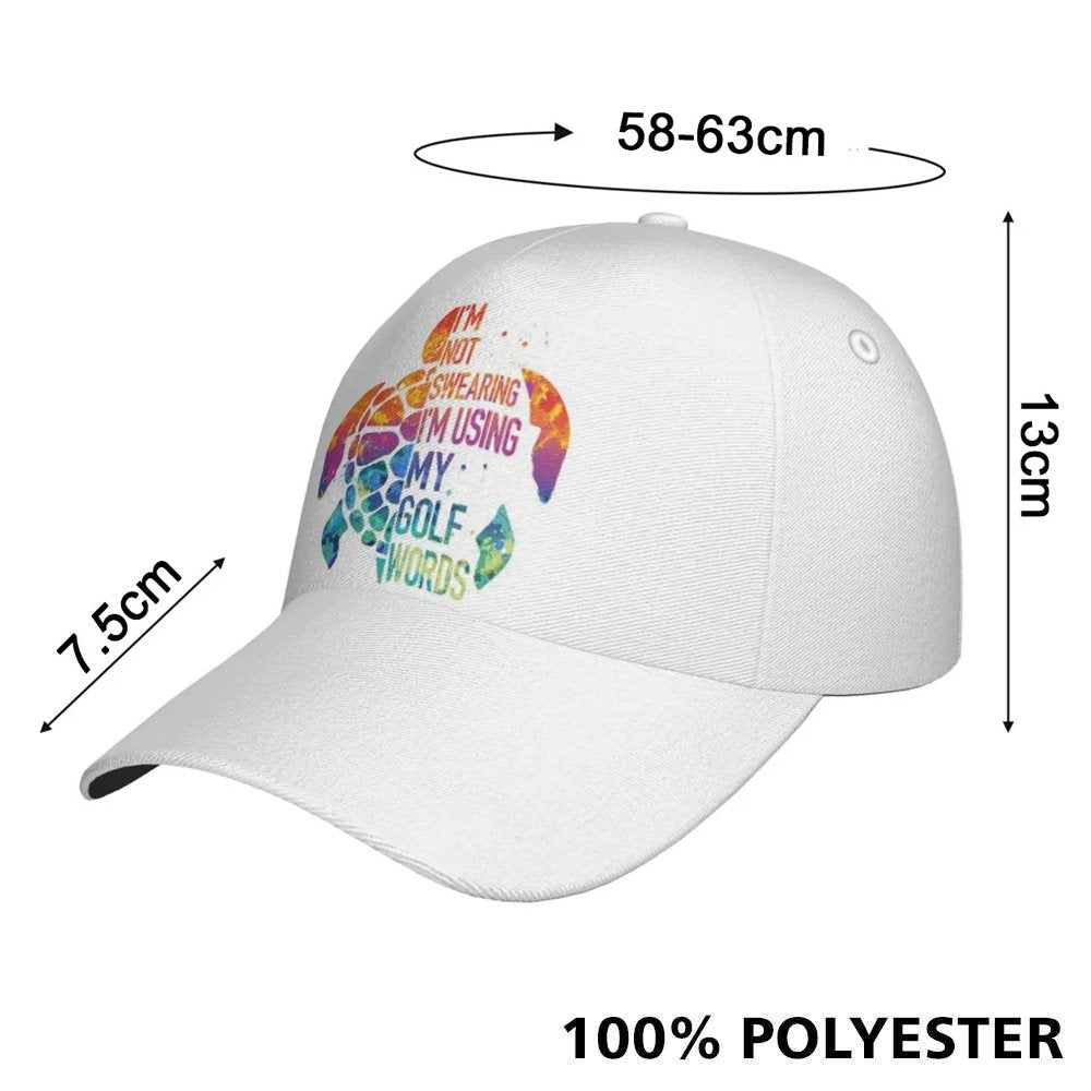 I'm Not Swearing I'm Using My Golf Words Water Color Turtle Cap CVH250901