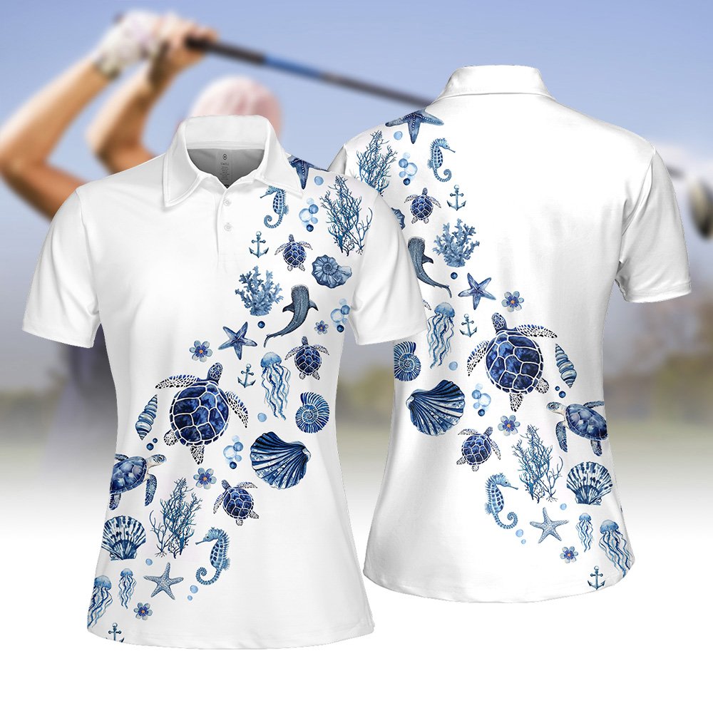Sea Family Blue Women Polo Shirt LVH080901