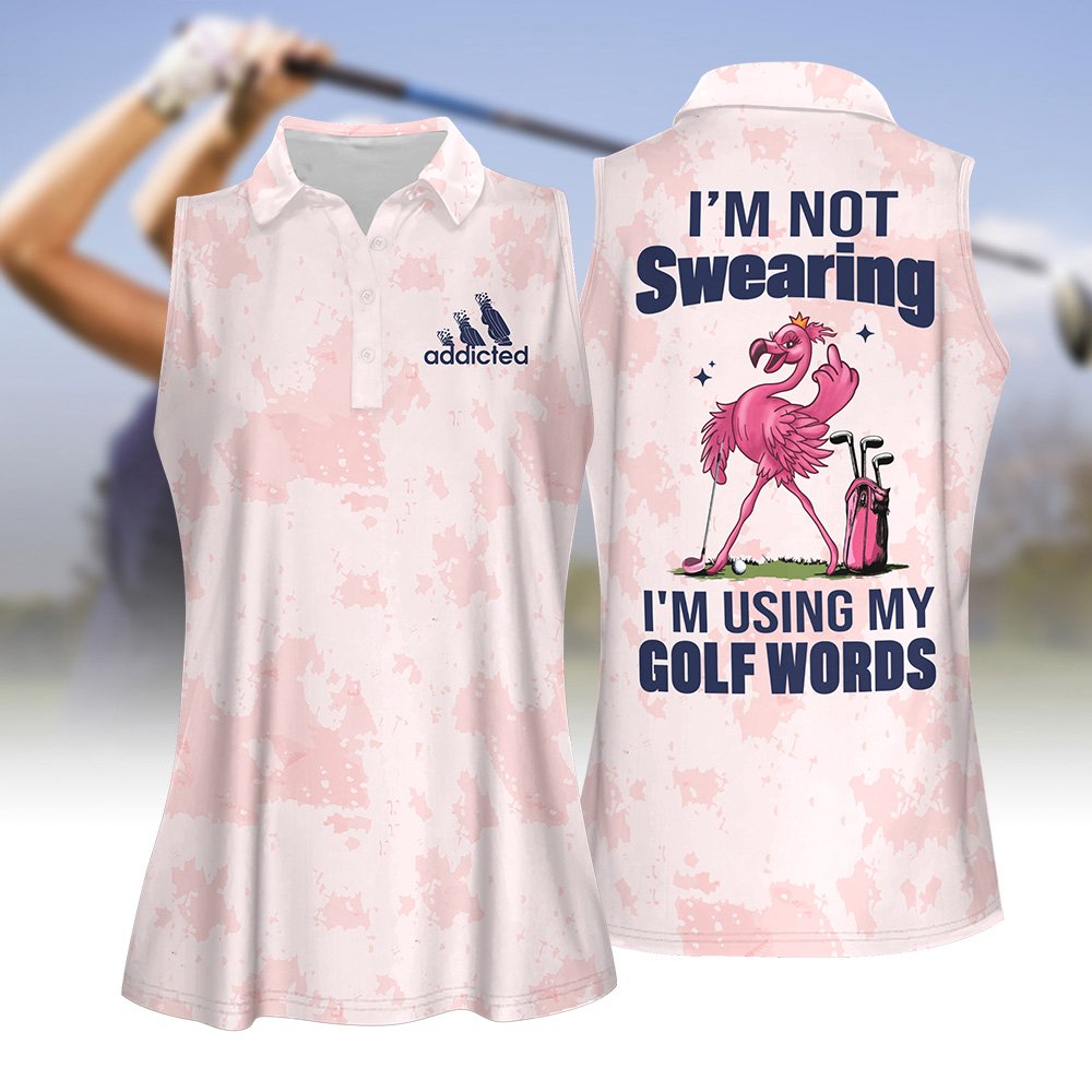 Flamingo I'm Not Swearing Women Polo Shirt V2 LVH180901