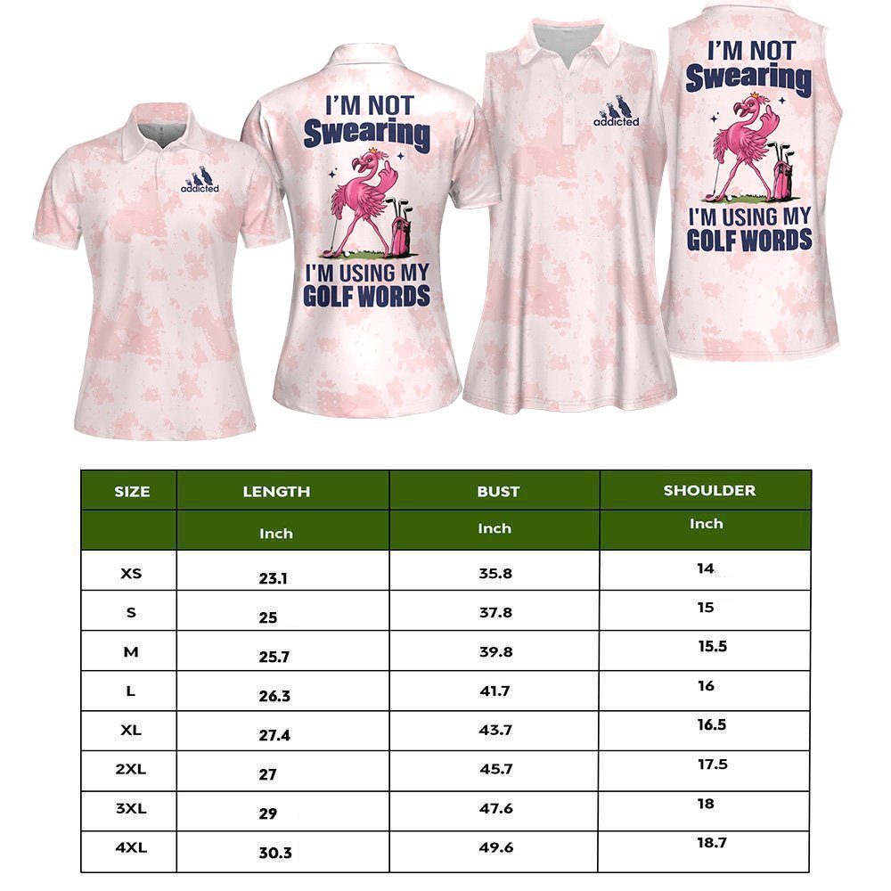 Flamingo I'm Not Swearing Women Polo Shirt V2 LVH180901