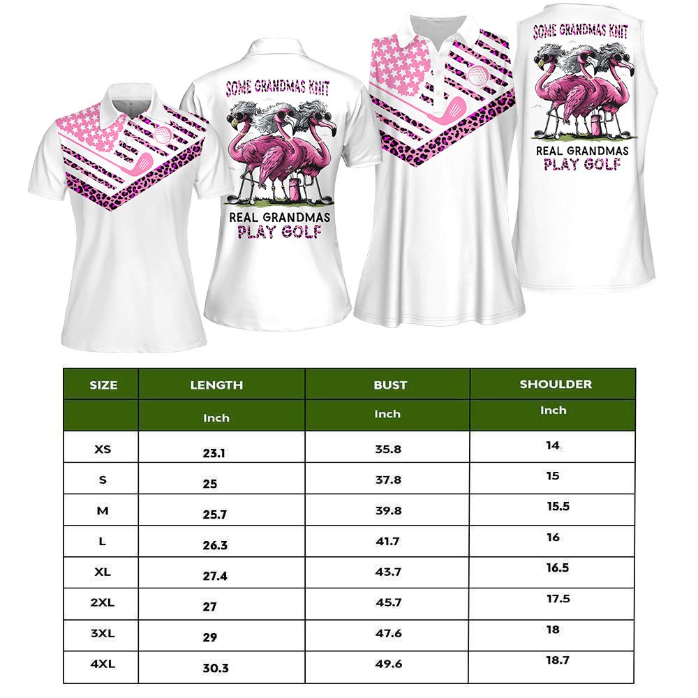Some Grandmas Knit Real Grandmas Play Golf Women Polo Shirt LVH160901