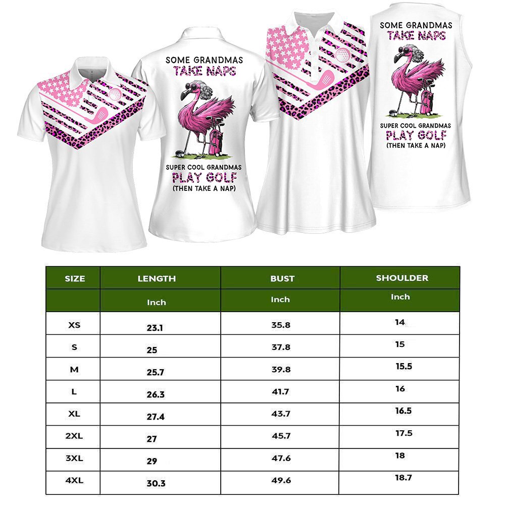 Super Cool Grandmas Play Golf Then Take Nap Women Polo Shirt LVH220901
