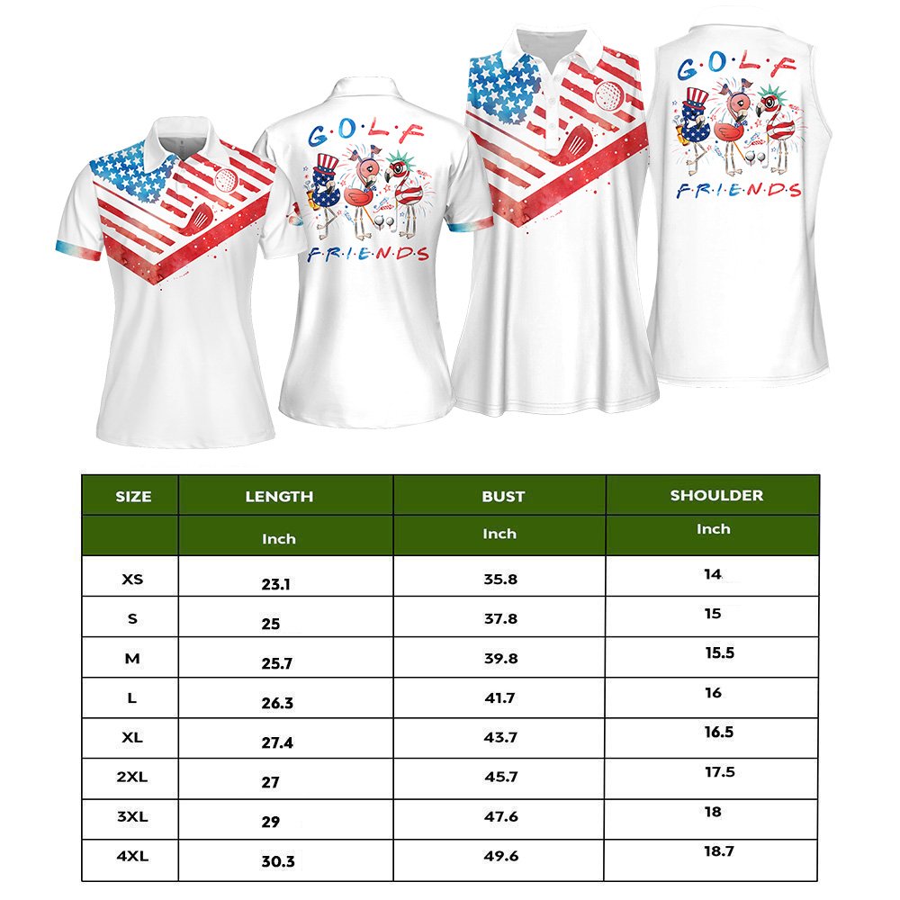 USA Golf Friends Flamingo Women Polo Shirt LVH250801