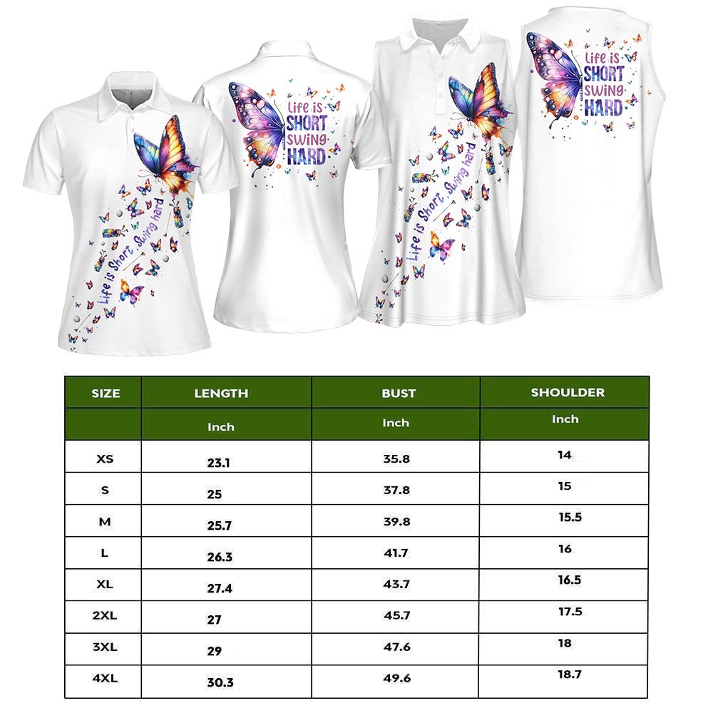 Butterfly Life is Short Swing Hard Women Polo Shirt LVH130901