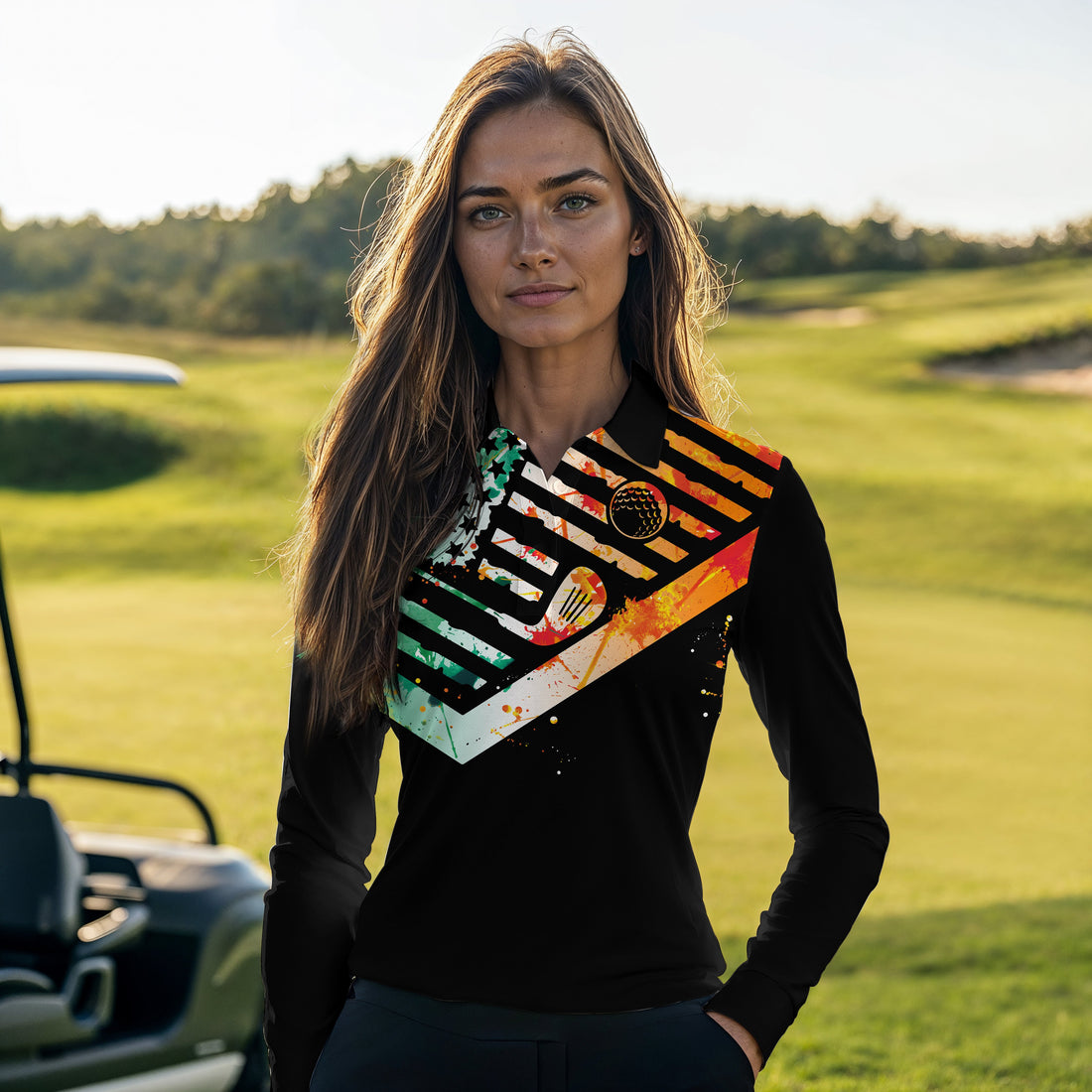 Black Version This Is My Lucky Golf Shirt ST Patrick's Day Women Golf Polo Shirt V2 LLVH250601