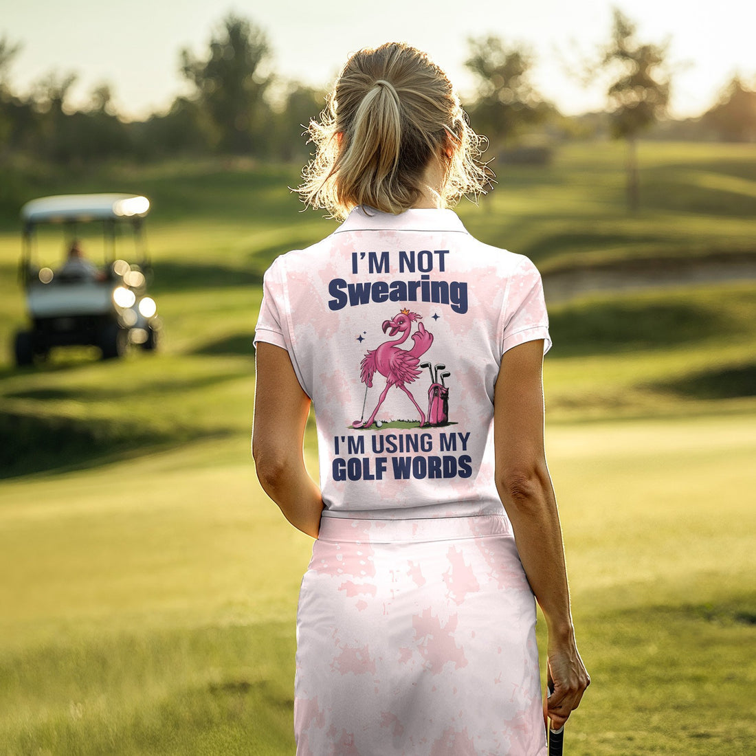 Flamingo I'm Not Swearing Women Polo Shirt V2 LVH180901