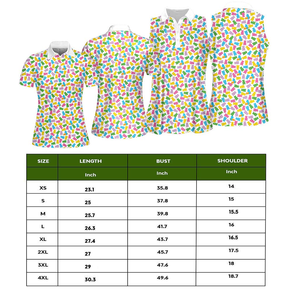 Gummy Bears Cute Pattern Women Polo Shirt  LVH230901