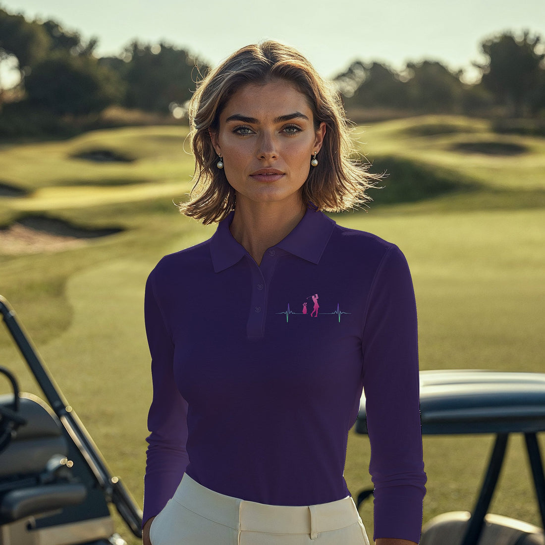 Gradient Play Like A Girl Women Polo Shirt LLVH170301