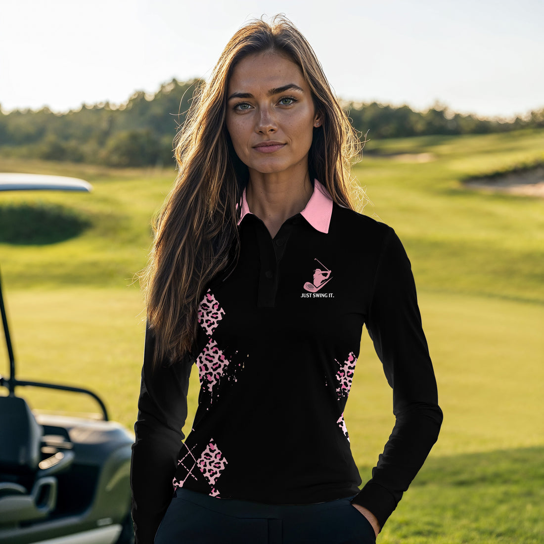 I Play Golf, I Drink And I Know Things Wine Women Polo Shirt LLVH220701