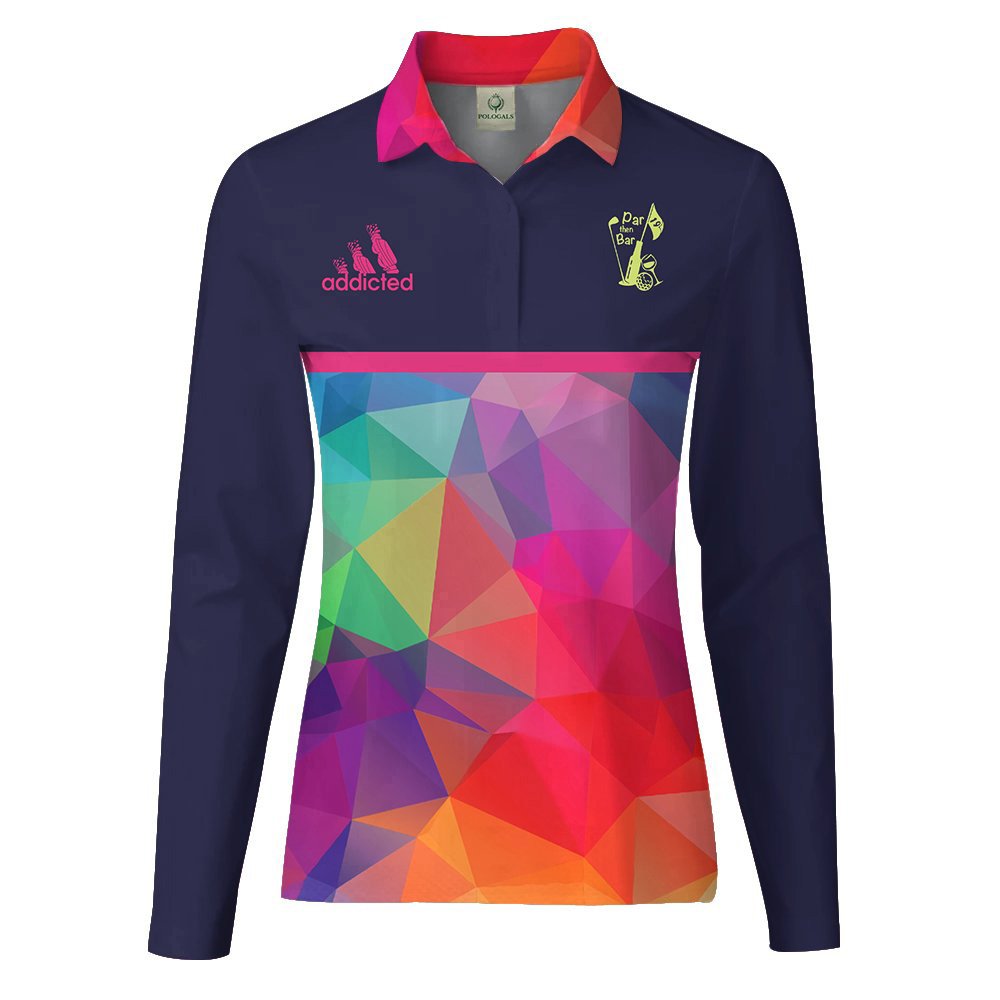 Par Then Bar Color Women Polo Shirt LLVH140301