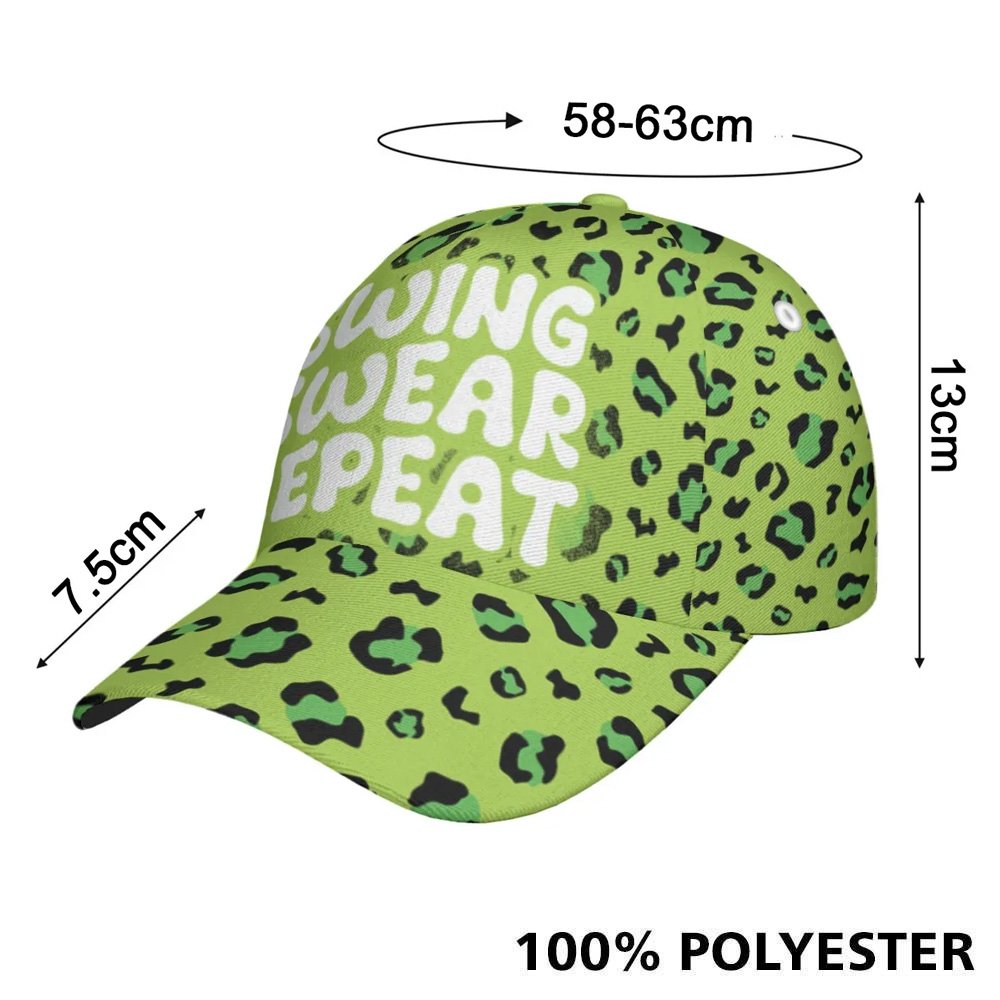 NEON LEOPARD ADDICTED Swing Swear Repeat Cap CVH040601