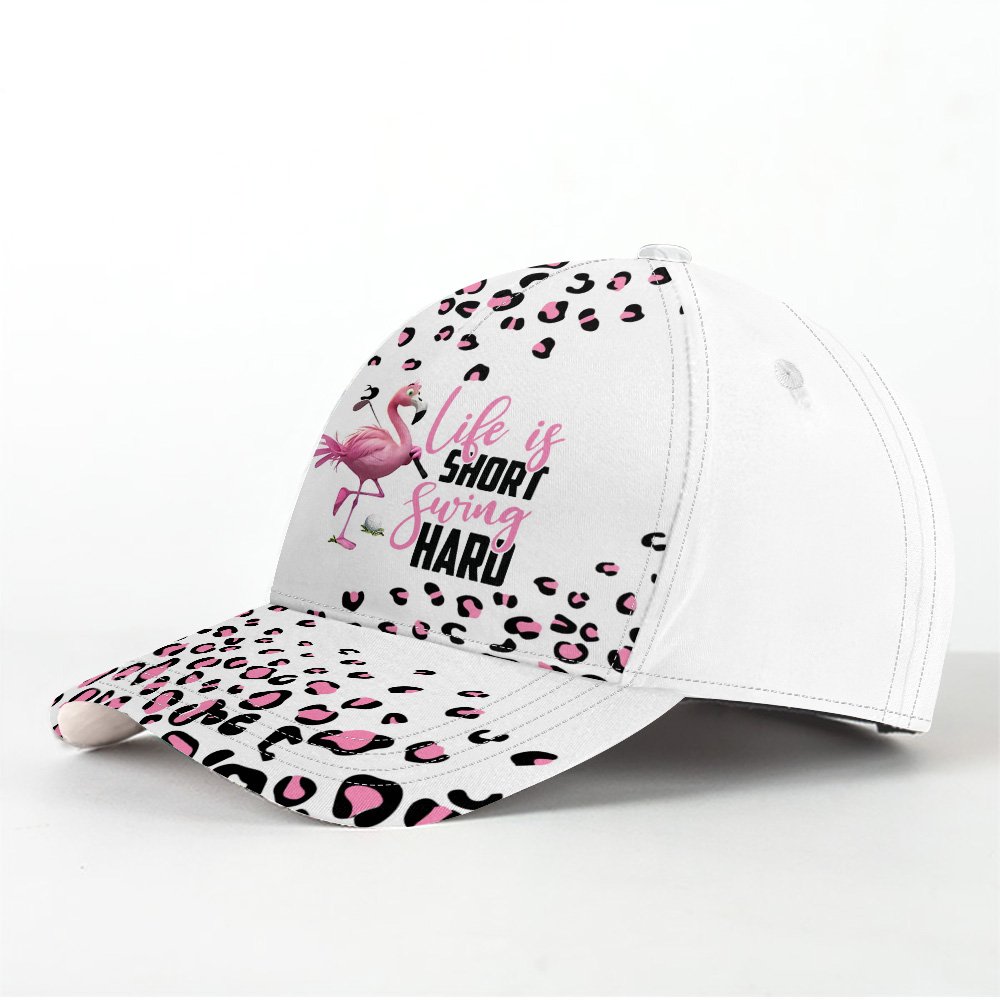 Leopard Flamingo Life Is Short Swing Hard Cap CVH070401