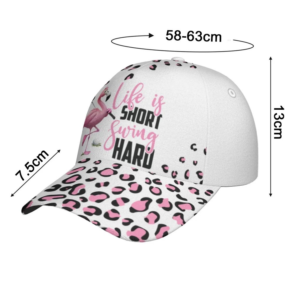 Leopard Flamingo Life Is Short Swing Hard Cap CVH070401