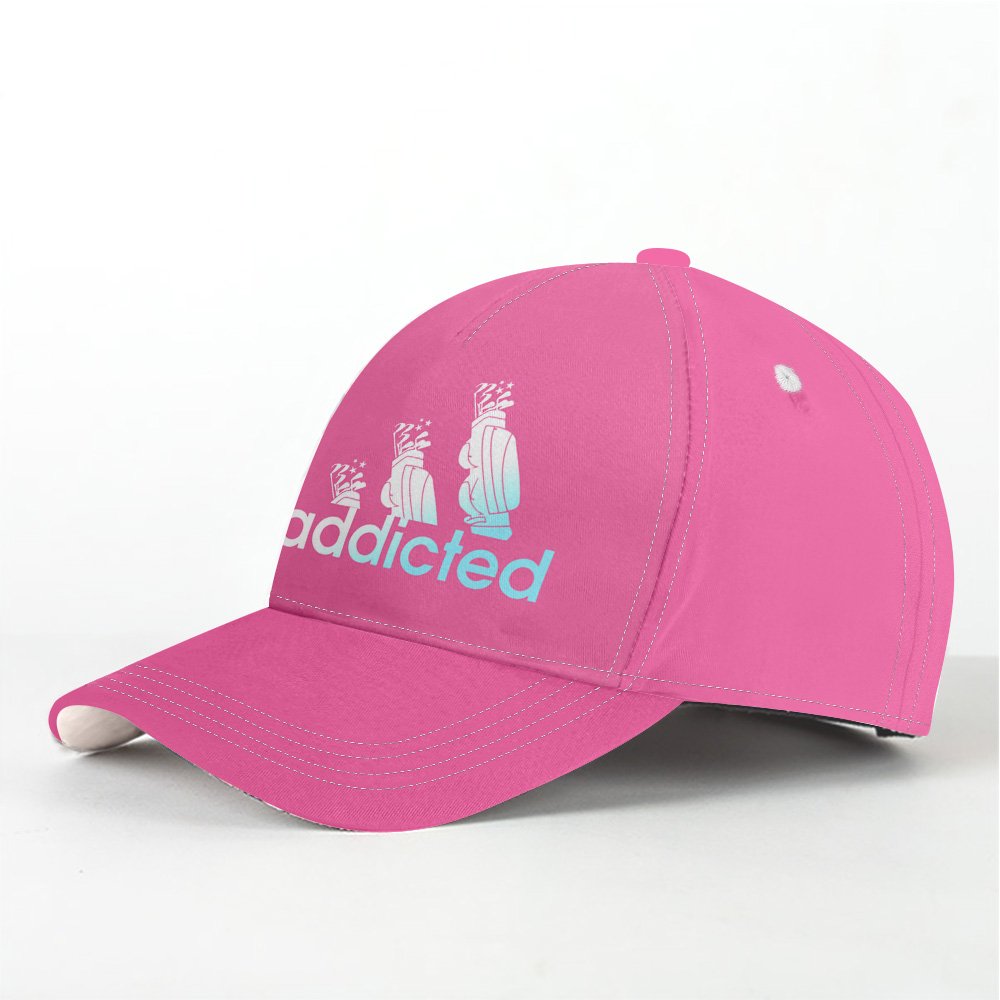 Addicted I Hate Golf Gradient Pink Flamingo Cap CVH090401