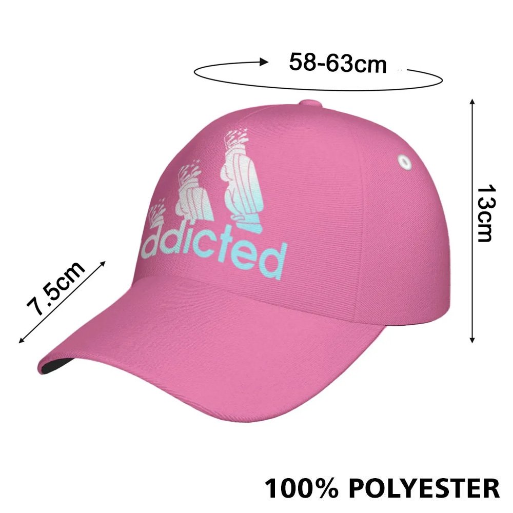 Addicted I Hate Golf Gradient Pink Flamingo Cap CVH090401