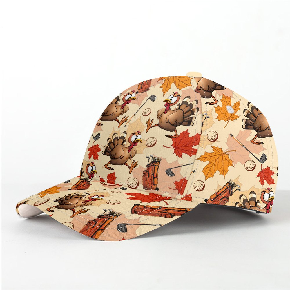 Turkey Golf Pattern Women Cap CVH110601