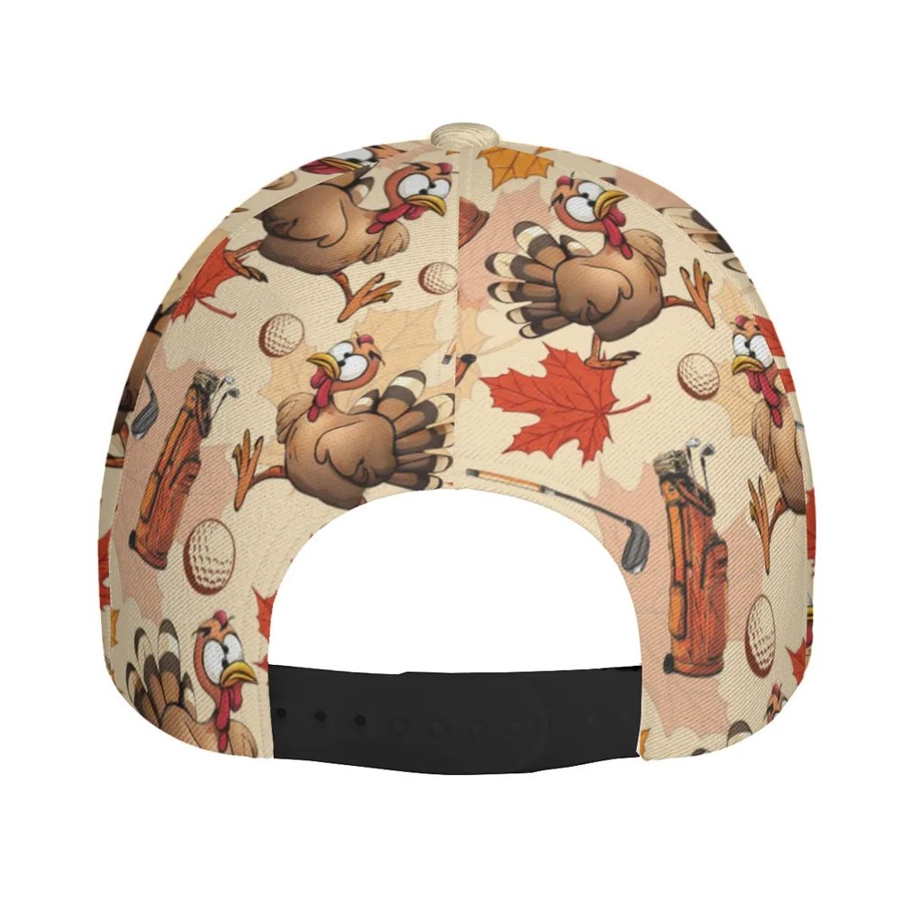 Turkey Golf Pattern Women Cap CVH110601