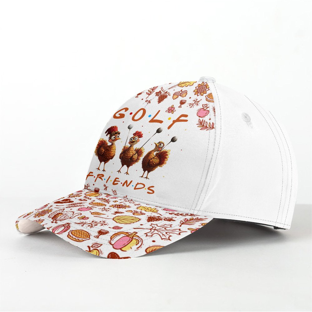Golf Friends Turkey Thanksgiving Pattern Women Cap CVH130601