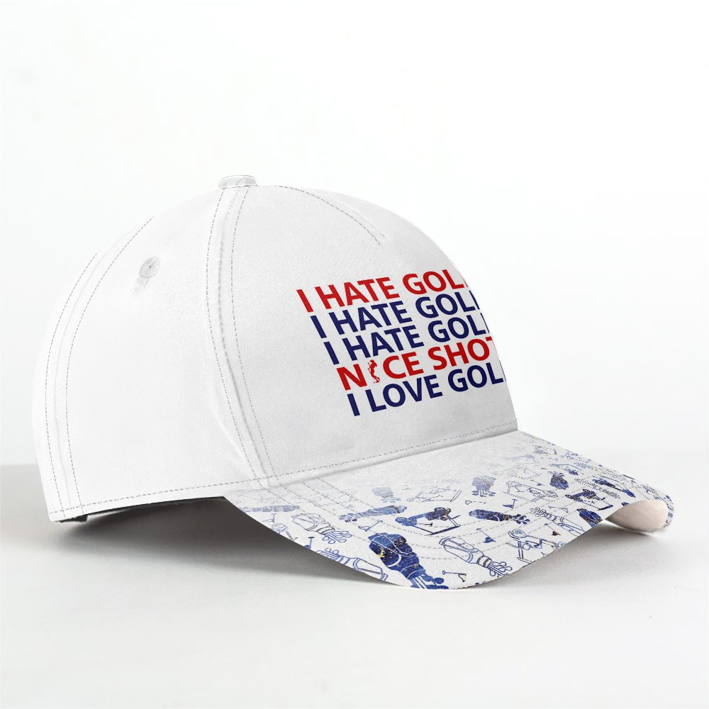 I HATE GOLF BLUE GOLF PATTERN Cap CVH150401