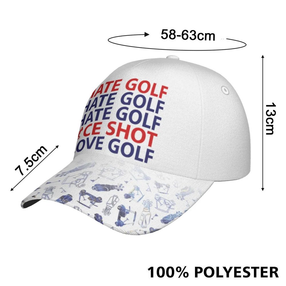 I HATE GOLF BLUE GOLF PATTERN Cap CVH150401