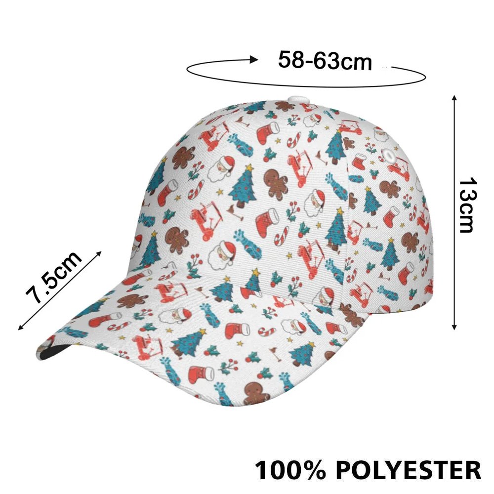 Christmas Golf Seamless Pattern Women Cap CVH240401