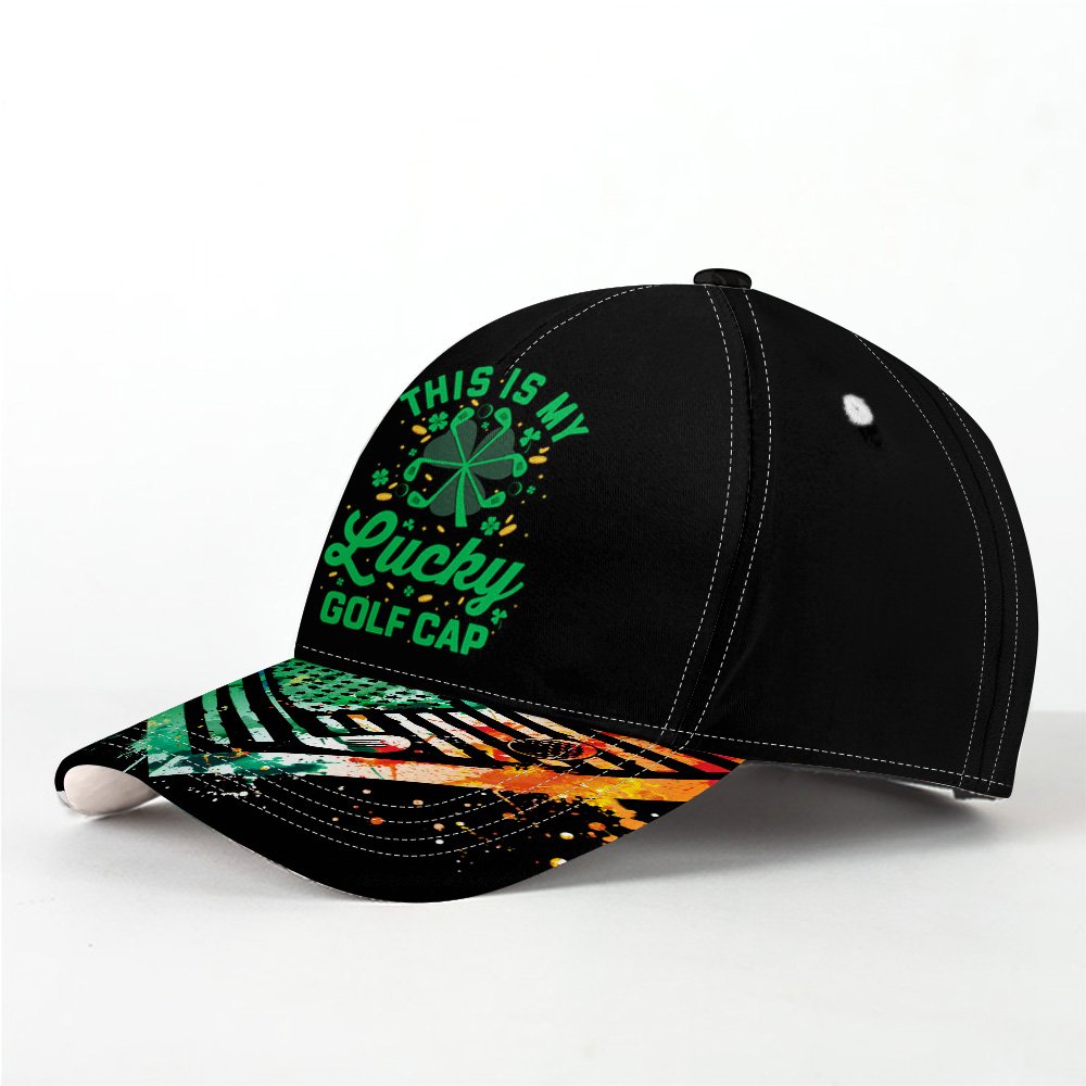 Black Version This Is My Lucky Golf Shirt ST Patrick's Day Cap CVH240601