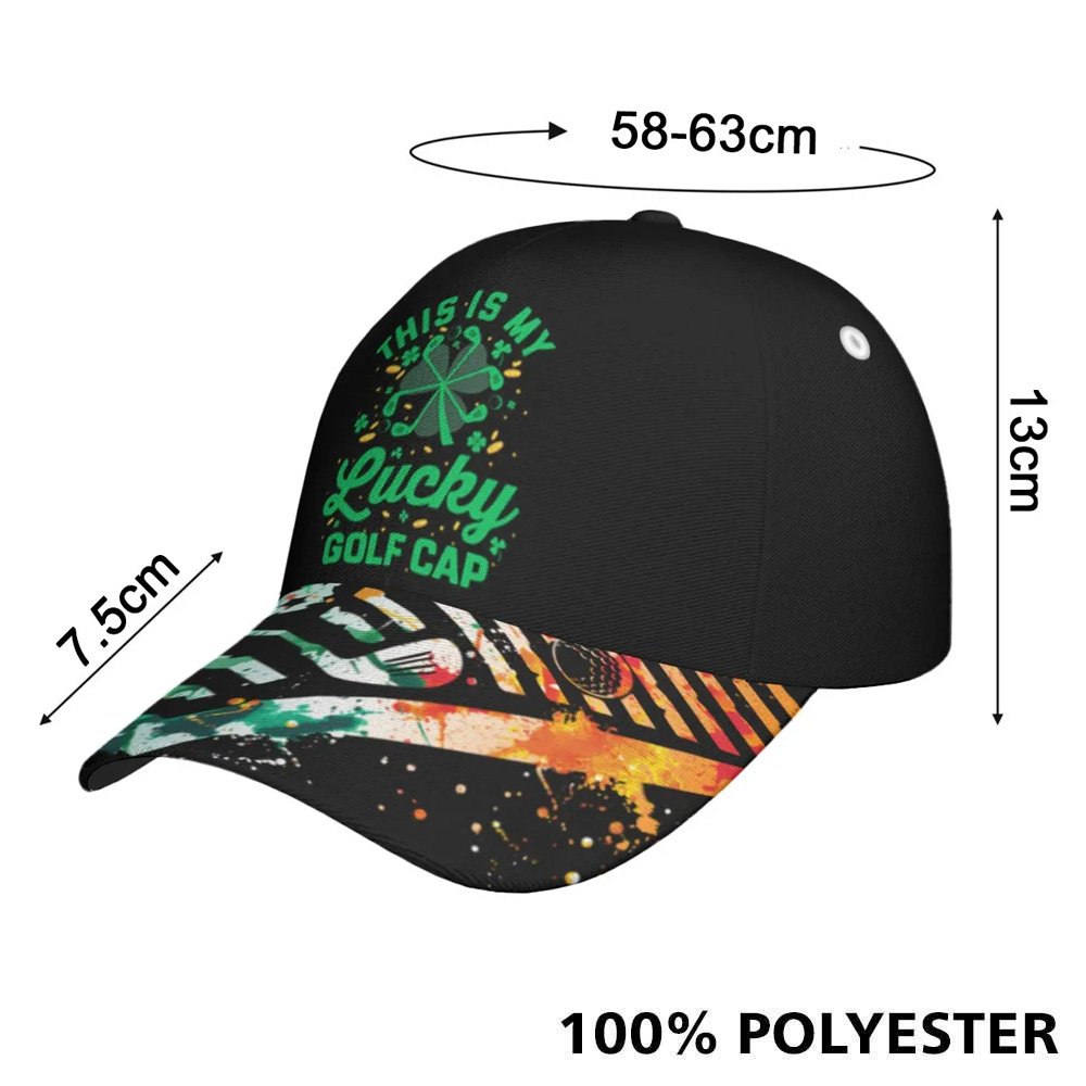 Black Version This Is My Lucky Golf Shirt ST Patrick's Day Cap CVH240601