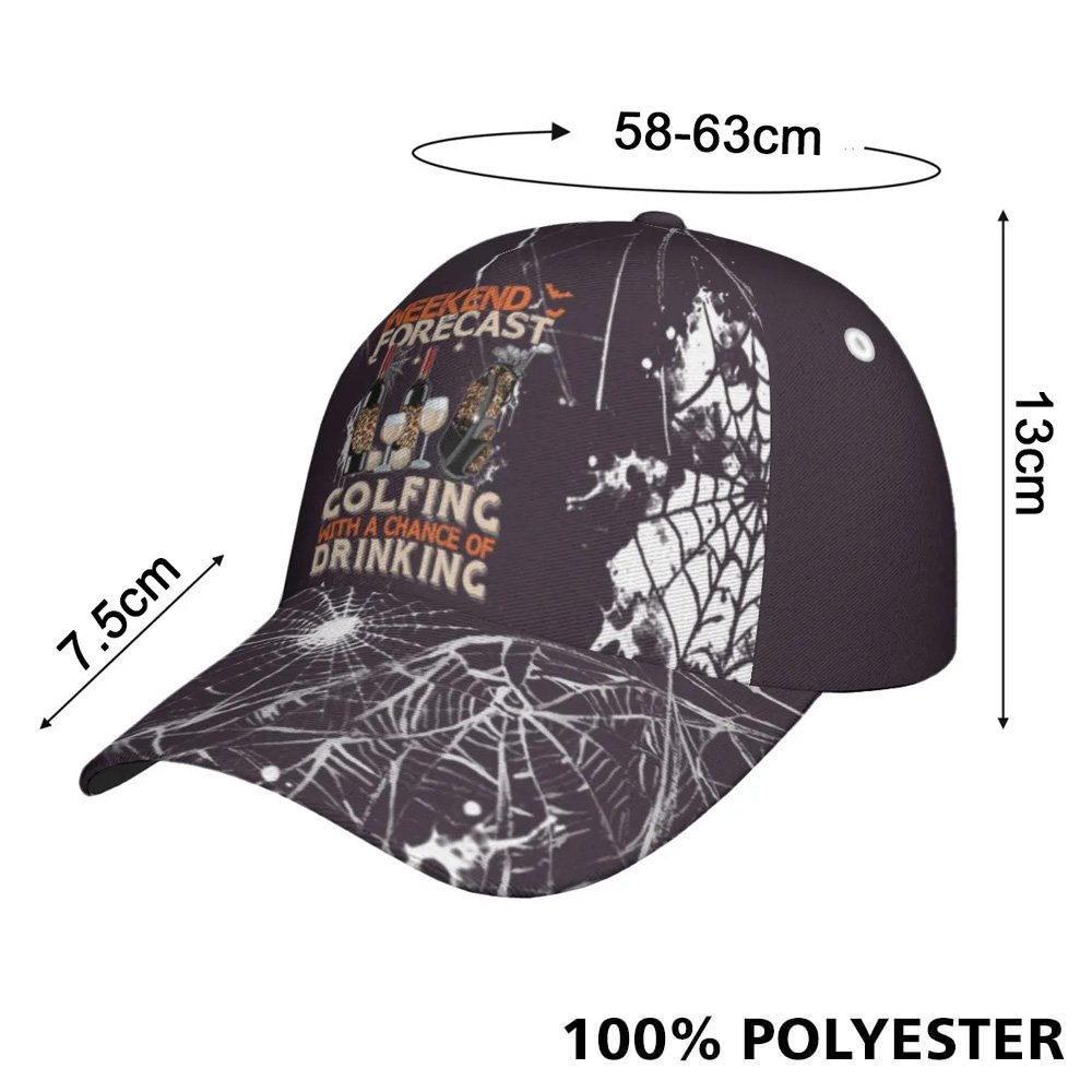 WEEKEND FORECAST GOLFING WITH A CHANCE OF DRINKING Halloween Cap CVH270401