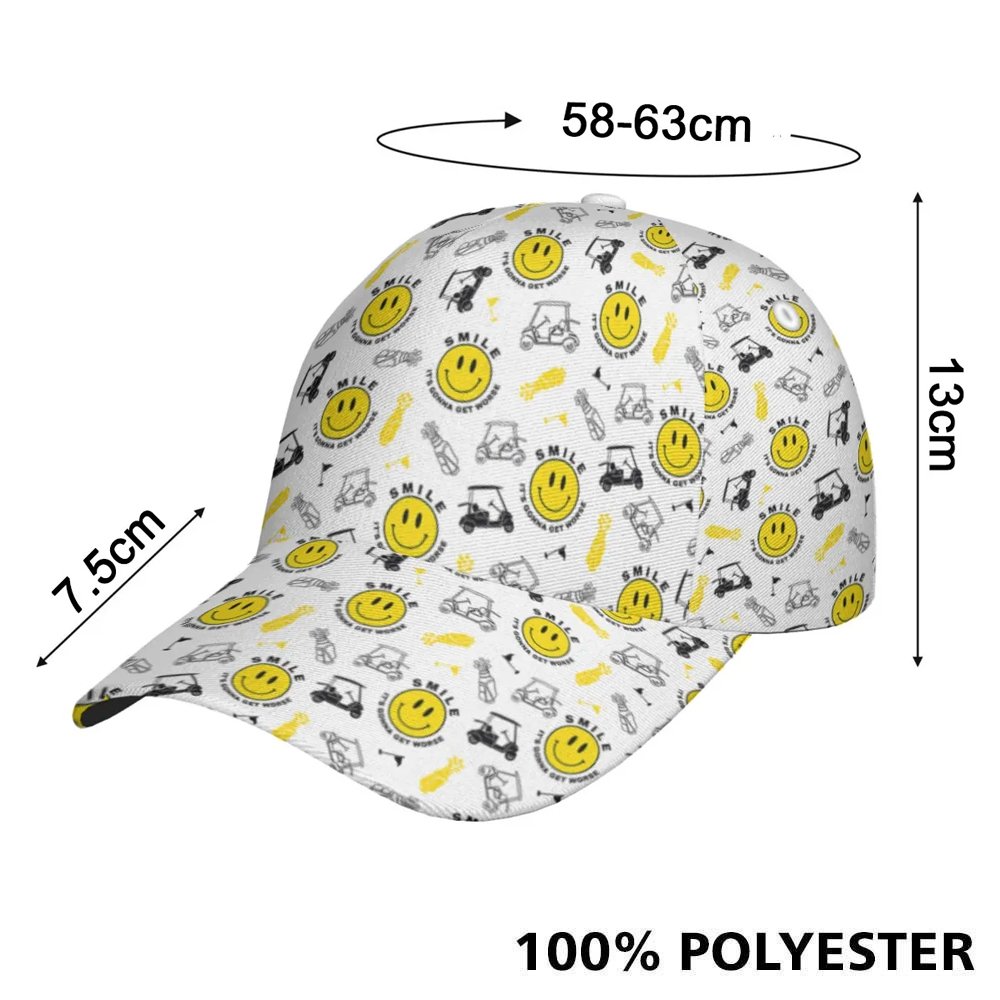 Smile Golf Pattern Cap CVH290401