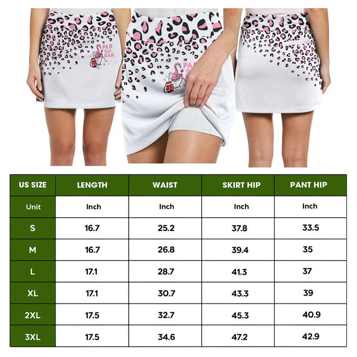 Pink Leopard Par Then Bar Flamingo Skort KVH010101