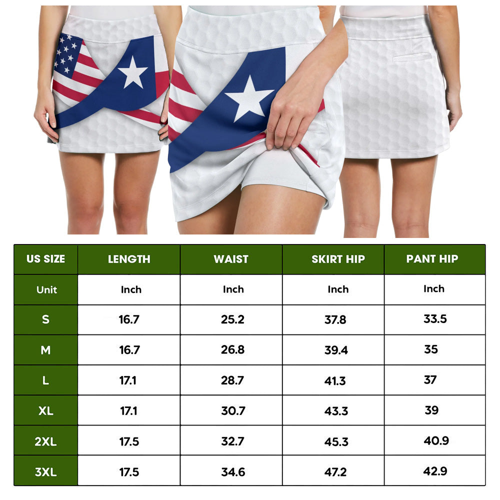 Texas Golfer America Golf Flag Skort KVH030301