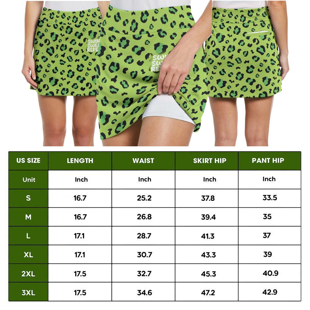 NEON LEOPARD ADDICTED Swing Swear Repeat Bundle Skort KVH040601