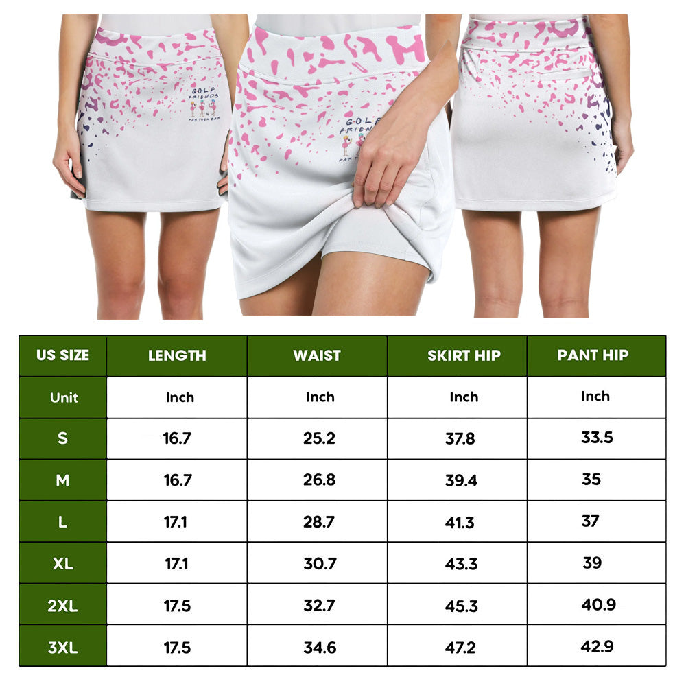 GOLF FRIENDS PAR THEN BAR LEOPARD FLAMINGO Bundle Skort KVH060101