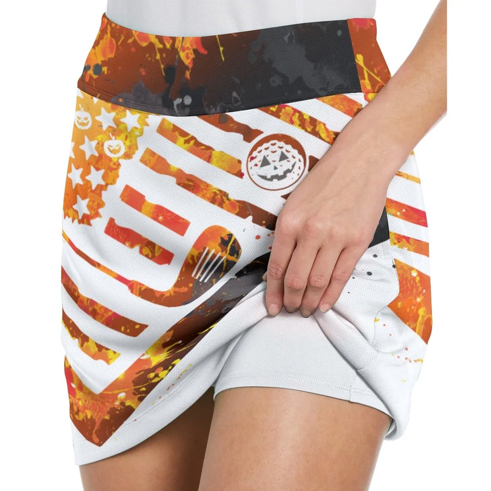 Water Color Swing Swear Repeat Halloween Skort KVH060501