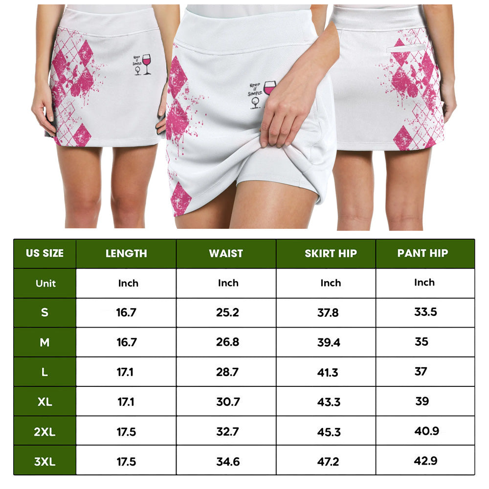 Keep It Simple Golf And Wine Skort KVH070201