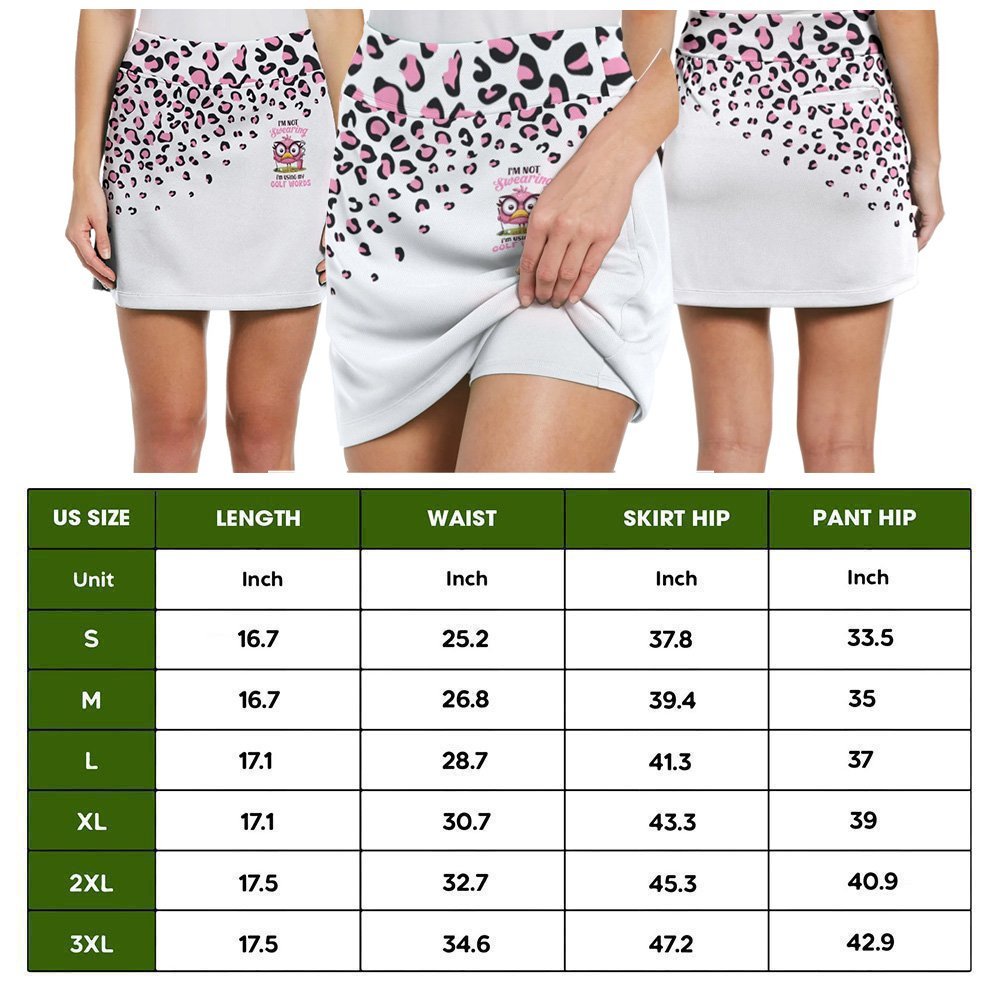 Leopard Flamingo I'm Not Swearing I'm Using My Golf Words Skort KVH070601