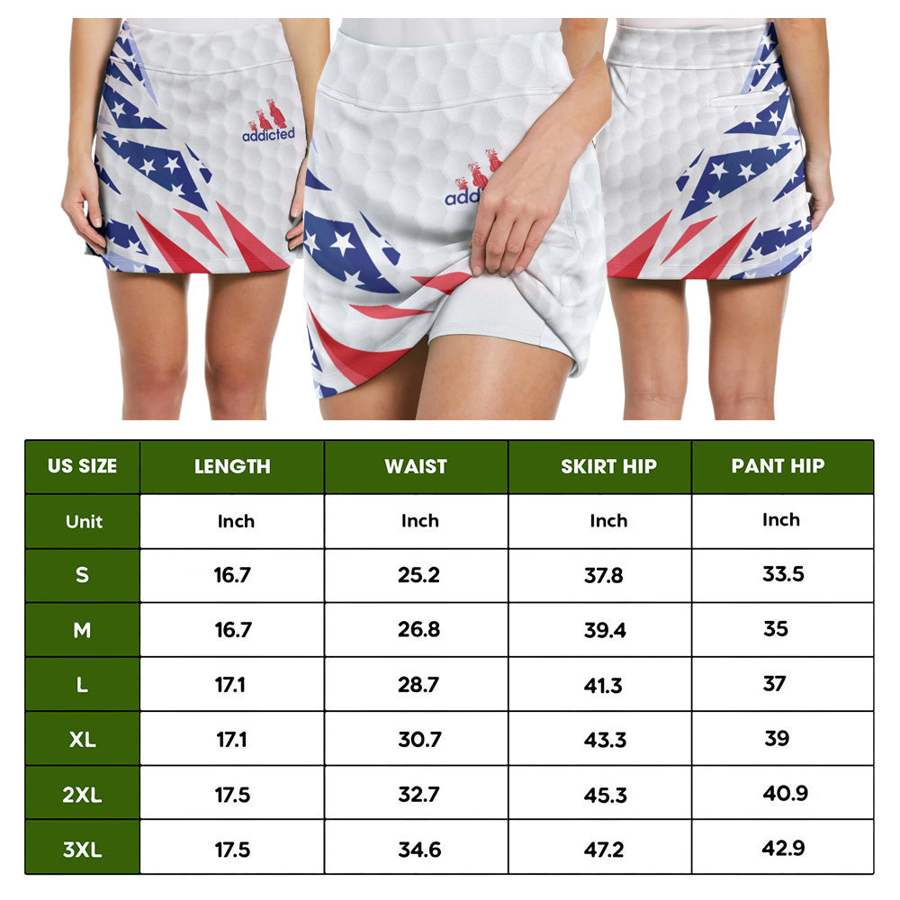 Addicted American Flag Abstract Skort KVH080201