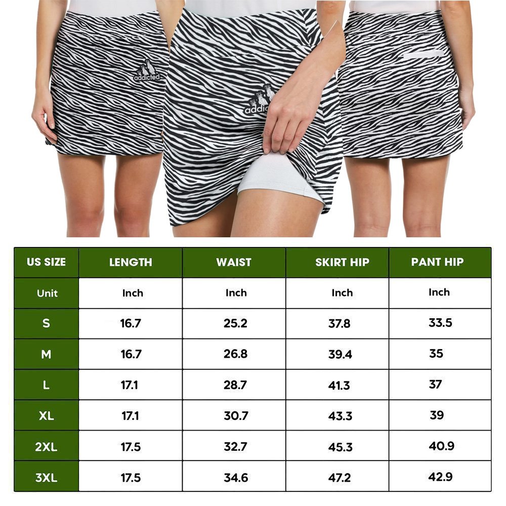 Zebra Pattern I'm Not Swearing I'm Using My Golf Words Skort KVH080601