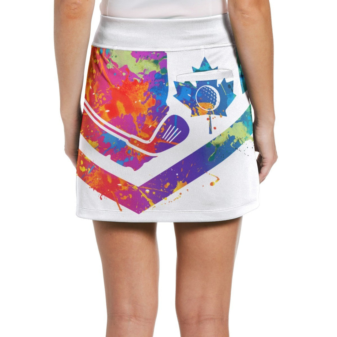 Canada WATERCOLOR AMERICA FLAG SWING SWEAR REPEAT Skort KVH090201