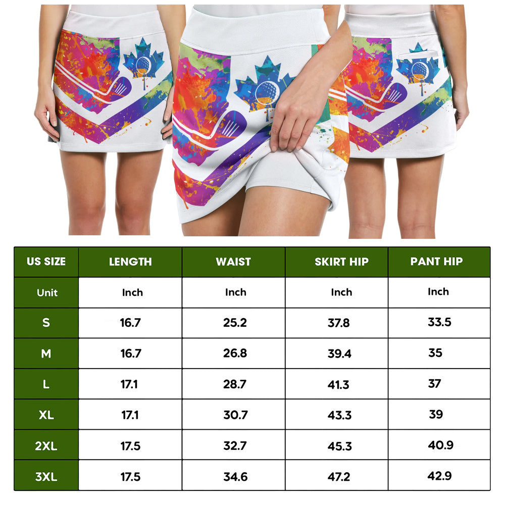 Canada WATERCOLOR AMERICA FLAG SWING SWEAR REPEAT Bundle Skort KVH090201