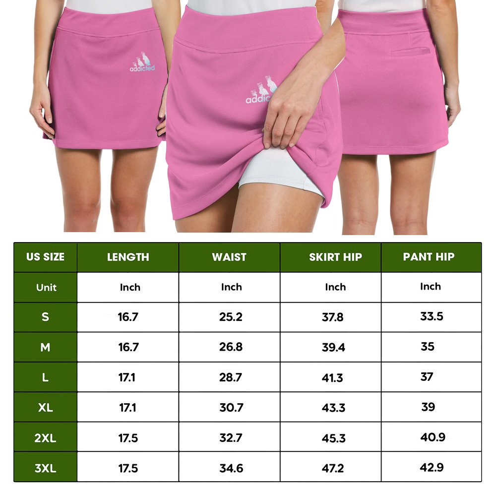 Addicted I Hate Golf Gradient Pink Flamingo Skort KVH090401