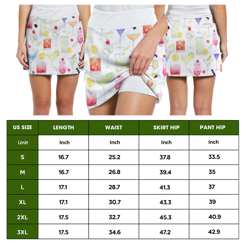 Plan For The Day Coffee Golf Cocktail Green Bundle Skort KVH210101