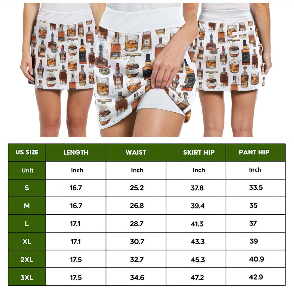 Plan For The Day Bourbon Whiskey Bundle Skort KVH110401