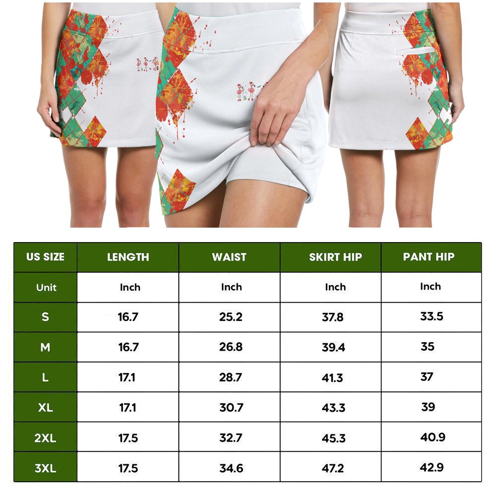 GOLF FRIENDS Christmas FLAMINGO Skort KVH110501