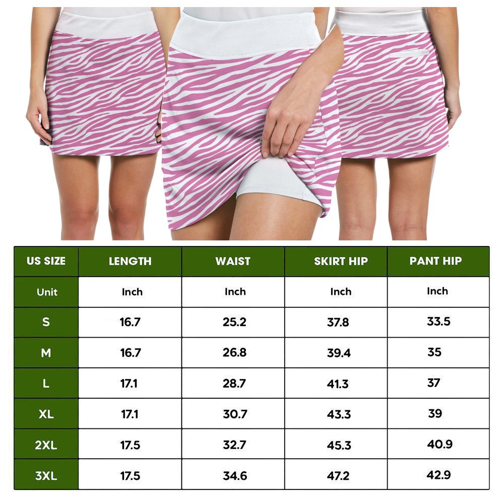 Super Sexy Golfing Lady Flamingo Zebra Bundle Skort KVH110601