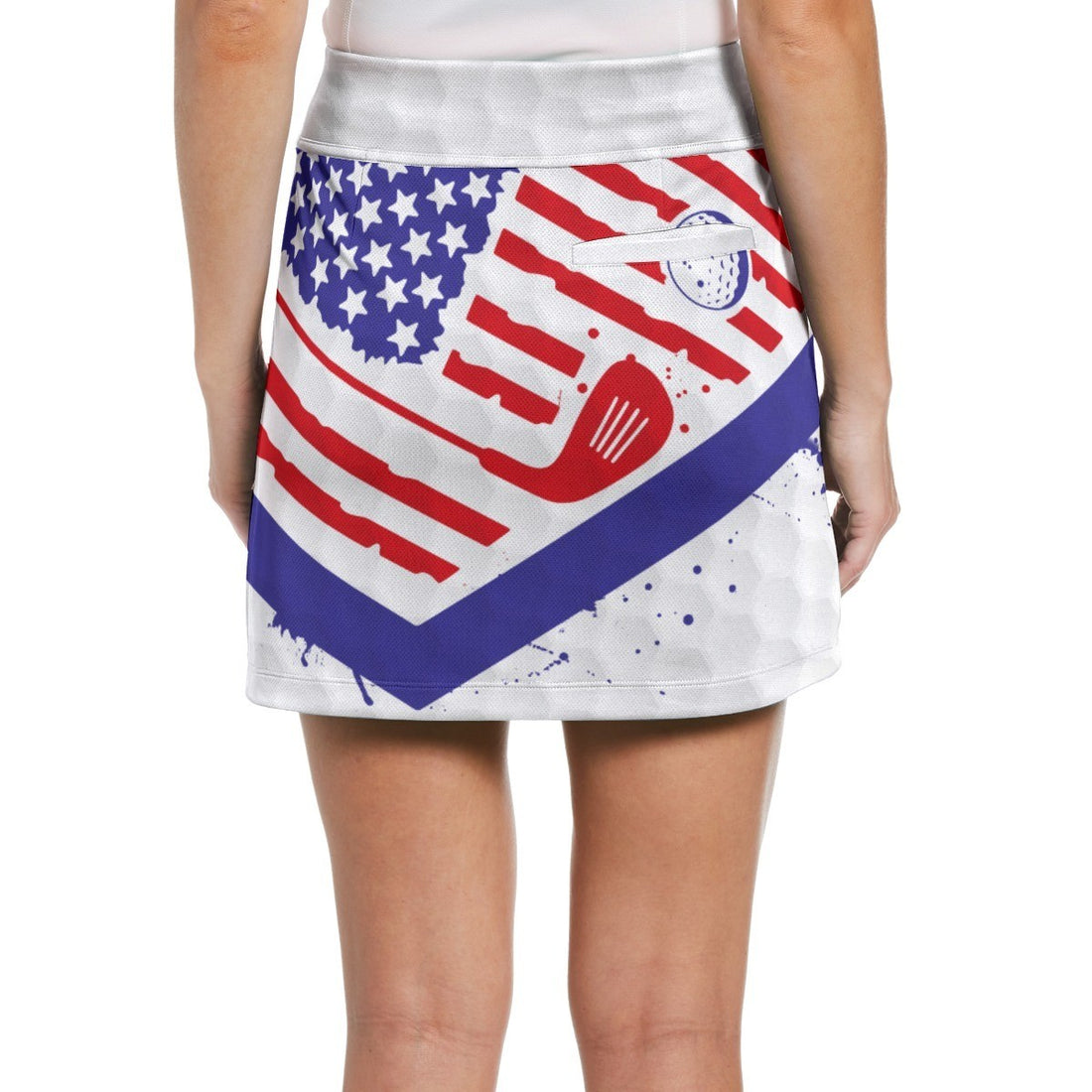 Nice Shot I Hate Golf American Flag Skort KVH140101