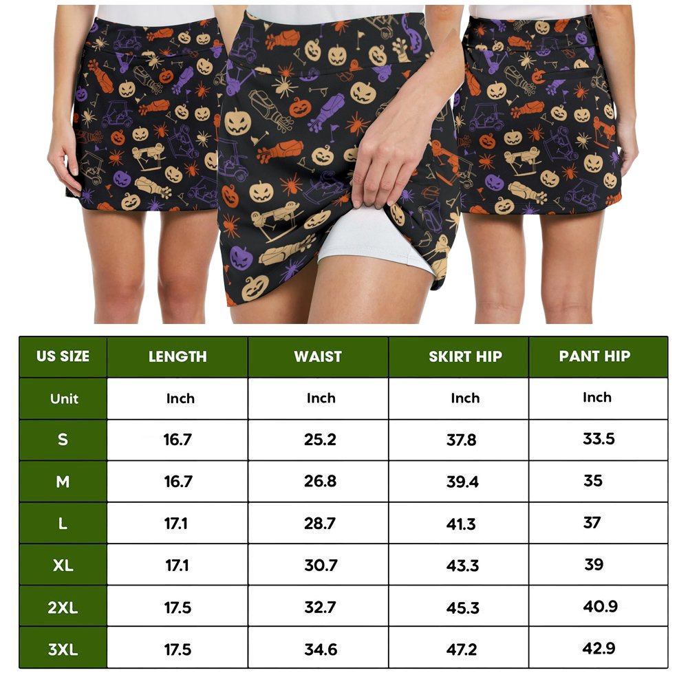 Par Then Bar Halloween Black Skort KVH190401