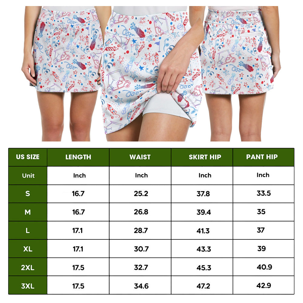 Independence Day Pattern Skort KVH200201