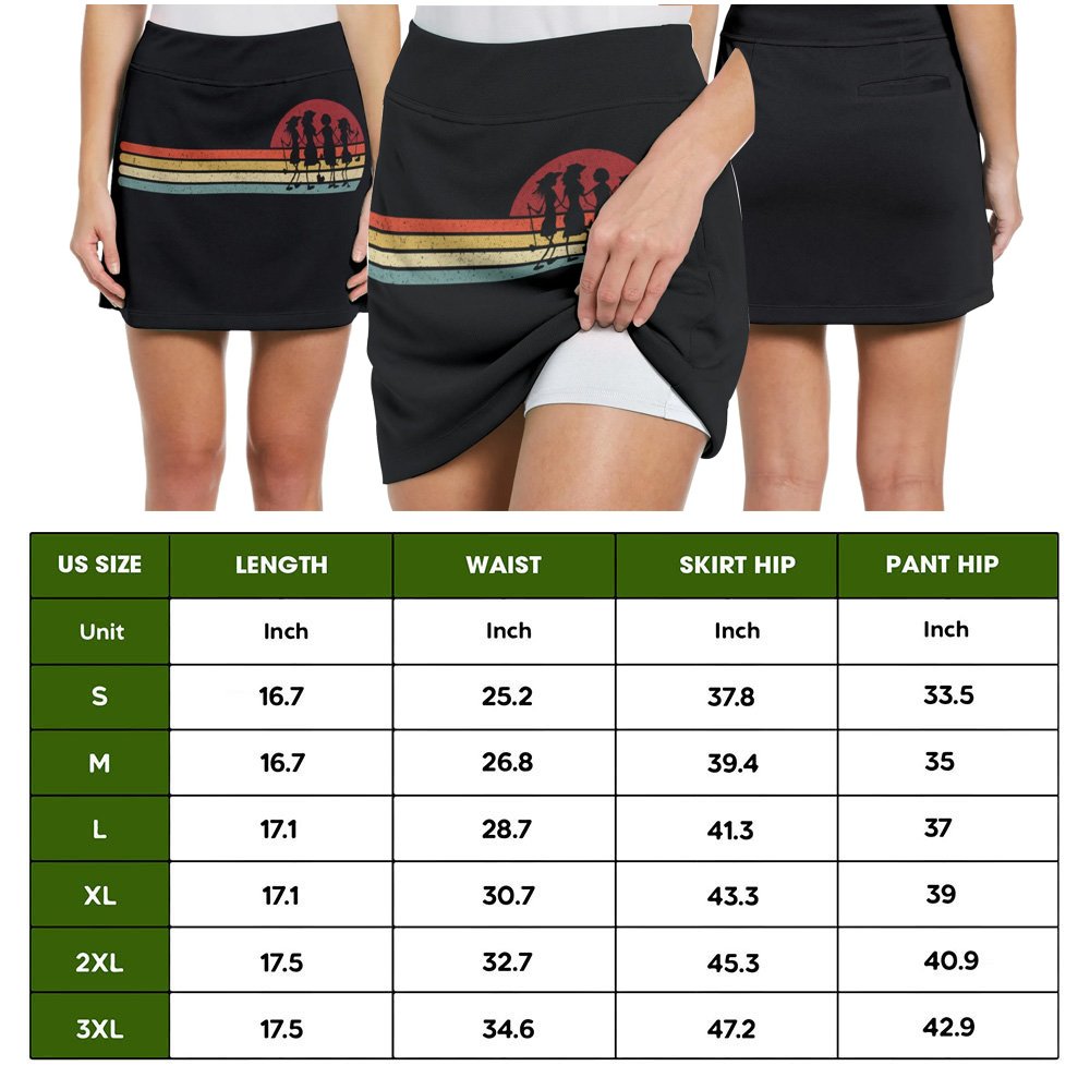 STRIPES LINE GOLF FRIENDS RETRO STYLE GOLF BALL Skort KVH200501