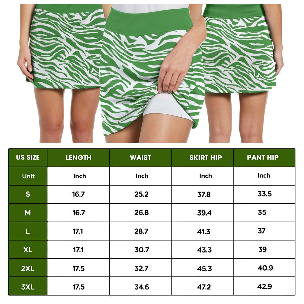 Plan For The Day Coffee Golf Cocktail Green Skort KVH210101